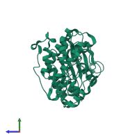 Mitogen-activated protein kinase 1 in PDB entry 1wzy, assembly 1, side view.