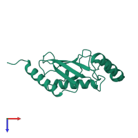 Ubiquitin-conjugating enzyme E2 D3 in PDB entry 1x23, assembly 1, top view.