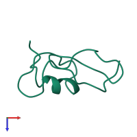 Signal recognition particle 43 kDa protein, chloroplastic in PDB entry 1x3p, assembly 1, top view.