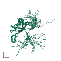 PDB entry 1x4h coloured by chain, ensemble of 20 models, front view.