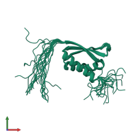 PDB entry 1x4n coloured by chain, ensemble of 20 models, front view.