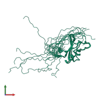 PDB entry 1x5o coloured by chain, ensemble of 20 models, front view.