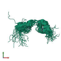 PDB entry 1x5w coloured by chain, ensemble of 20 models, front view.