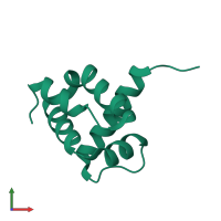 PDB entry 1x6j coloured by chain, front view.