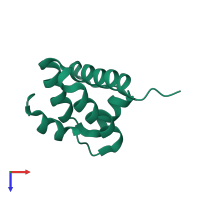 PDB entry 1x6j coloured by chain, top view.