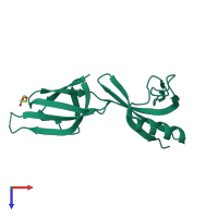 PDB entry 1x6o coloured by chain, top view.