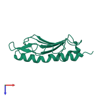 PDB entry 1x6q coloured by chain, top view.