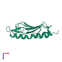 PDB entry 1x6r coloured by chain, top view.