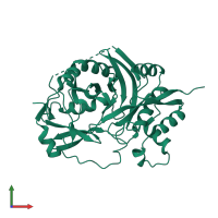 Staphopain B in PDB entry 1x9y, assembly 1, front view.