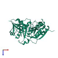 Staphopain B in PDB entry 1x9y, assembly 1, top view.