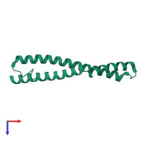 PDB entry 1xaw coloured by chain, top view.