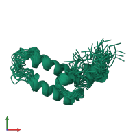 PDB entry 1xbl coloured by chain, ensemble of 20 models, front view.