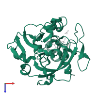 Protein-methionine-sulfoxide reductase catalytic subunit MsrP in PDB entry 1xdq, assembly 1, top view.