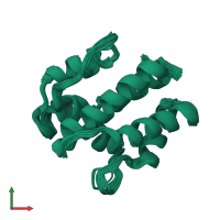 PDB entry 1xfr coloured by chain, ensemble of 20 models, front view.