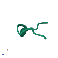 PDB entry 1xga coloured by chain, ensemble of 35 models, top view.