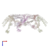 PDB entry 1xi5 coloured by chain, top view.