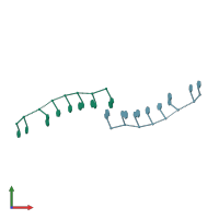 PDB entry 1xj9 coloured by chain, front view.