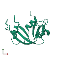 Ribonuclease pancreatic in PDB entry 1xpt, assembly 1, front view.