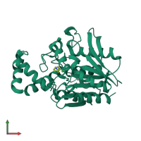 PDB entry 1xqx coloured by chain, front view.