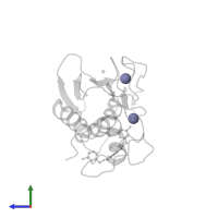 ZINC ION in PDB entry 1xuc, assembly 1, side view.
