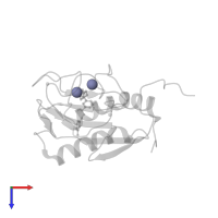 ZINC ION in PDB entry 1xuc, assembly 1, top view.