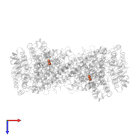 FE (III) ION in PDB entry 1xvc, assembly 1, top view.