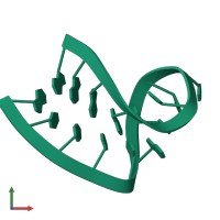 PDB entry 1xwp coloured by chain, front view.