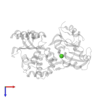 CALCIUM ION in PDB entry 1xxm, assembly 1, top view.