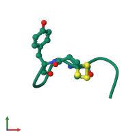 PDB entry 1xy2 coloured by chain, front view.