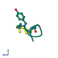 PDB entry 1xy2 coloured by chain, side view.