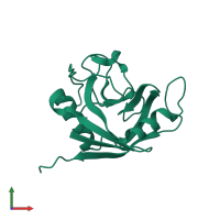 PDB entry 1xyh coloured by chain, front view.