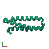 PDB entry 1xzy coloured by chain, ensemble of 20 models, front view.