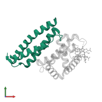 Alpha-hemoglobin-stabilizing protein in PDB entry 1y01, assembly 1, front view.