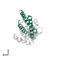 Alpha-hemoglobin-stabilizing protein in PDB entry 1y01, assembly 1, side view.