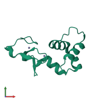 PDB entry 1y02 coloured by chain, front view.