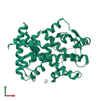 Peroxisome proliferator-activated receptor delta in PDB entry 1y0s, assembly 2, front view.