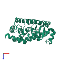 Peroxisome proliferator-activated receptor delta in PDB entry 1y0s, assembly 2, top view.