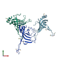 PDB entry 1y12 coloured by chain, front view.