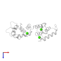 CALCIUM ION in PDB entry 1y1a, assembly 2, top view.