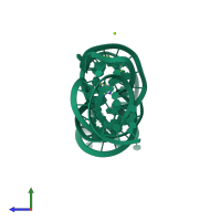 PDB entry 1y26 coloured by chain, side view.