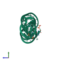 PDB entry 1y27 coloured by chain, side view.