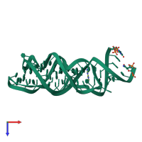 PDB entry 1y27 coloured by chain, top view.