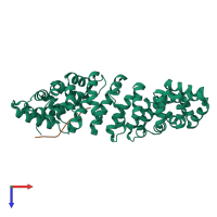 PDB entry 1y2a coloured by chain, top view.