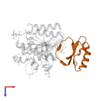 Chymotrypsin inhibitor 2 in PDB entry 1y33, assembly 1, top view.