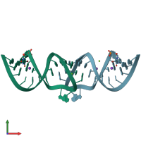 PDB entry 1y3s coloured by chain, front view.