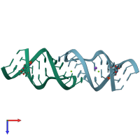 PDB entry 1y3s coloured by chain, top view.