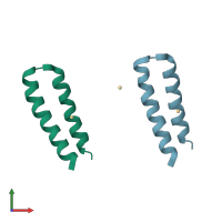 PDB entry 1y47 coloured by chain, front view.