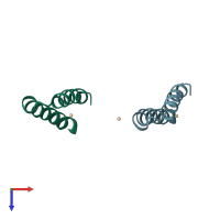 PDB entry 1y47 coloured by chain, top view.