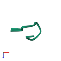 PDB entry 1y49 coloured by chain, ensemble of 10 models, top view.