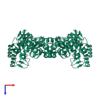 Queuine tRNA-ribosyltransferase in PDB entry 1y5w, assembly 1, top view.